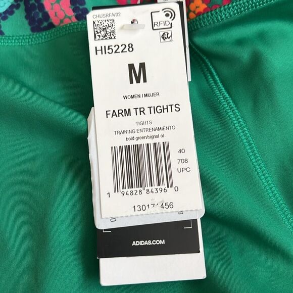 Farm Rio x Adidas Green and Orange Women's Leggings - Picture 10 of 10